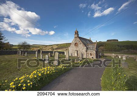 A church and cemetery; scottish borders, scotland View Large Photo Image Picture - A church and cemetery; scottish borders, scotland. Fotosearch