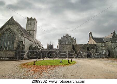 A church building under a cloudy sky; ireland View Large Photo Image Stock Image - A church building under a cloudy sky; ireland. Fotosearch