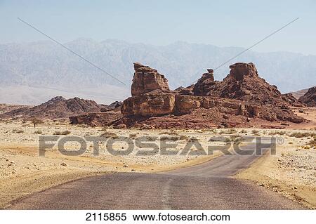 A road and mountains; timna park arabah israel View Large Photo Image Stock Photography - A road and mountains; timna park arabah israel. Fotosearch