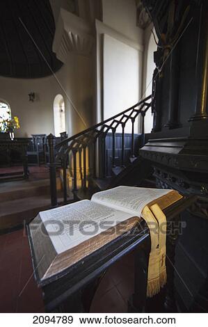 An open bible in a church; northumberland, england View Large Photo Image Stock Photo - An open bible in a church; northumberland, england. Fotosearch