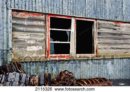 Broken windows on the side of a weathered wooden building; antarctica View Large Photo Image Stock Photograph - Broken windows on the side of a weathered wooden building; antarctica. Fotosearch