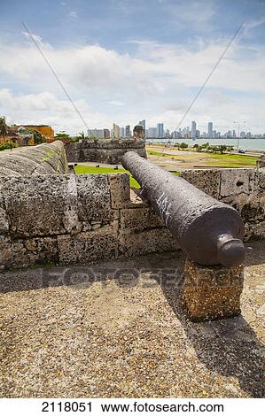 Cartagena old city wall and cannon overlook modern cartagena; cartagena colombia View Large Photo Image Stock Image - Cartagena old city wall and cannon overlook modern cartagena; cartagena colombia. Fotosearch