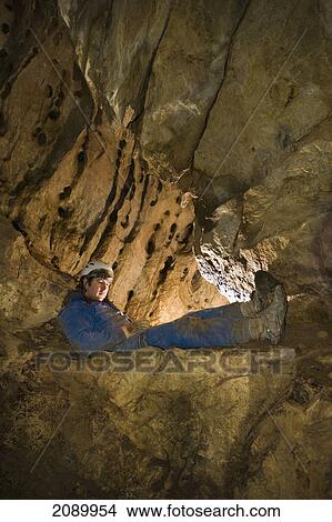 Caving in the rocky mountains; canmore, alberta, canada View Large Photo Image Picture - Caving in the rocky mountains; canmore, alberta, canada. Fotosearch