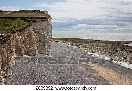 Chalk cliff and beach; sussex, england View Large Photo Image Stock Image - Chalk cliff and beach; sussex, england. Fotosearch