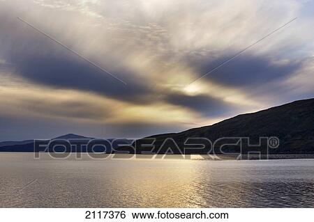 Stock Photograph - Cloud formations at sunset; applecross highland scotland. Fotosearch