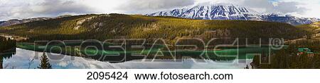 Emerald lake panorama; carcross yukon canada View Large Photo Image Picture - Emerald lake panorama; carcross yukon canada. Fotosearch