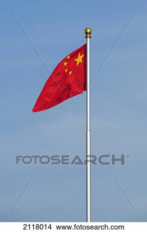 Flag of the people's republic of china; beijing china View Large Photo Image Picture - Flag of the people's republic of china; beijing china. Fotosearch
