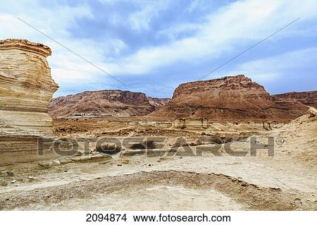 Picture - Fortress in the judean desert; masada southern district israel. Fotosearch