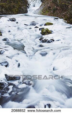 Ice covered creek in columbia river gorge national scenic area; oregon, united states of america View Large Photo Image Stock Image - Ice covered creek in columbia river gorge national scenic area; oregon, united states of america. Fotosearch