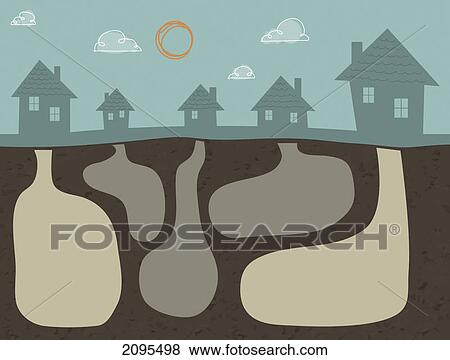 Illustration of homes in a neighbourhood; british columbia canada View Large Photo Image Stock Photo - Illustration of homes in a neighbourhood; british columbia canada. Fotosearch