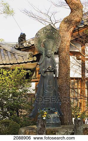 Japanese temple statue in morning light; kyoto, japan View Large Photo Image Stock Photograph - Japanese temple statue in morning light; kyoto, japan. Fotosearch