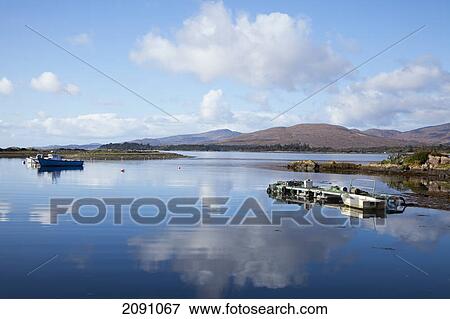 Kenmare bay at rosdohan harbour, near sneem; county kerry, ireland View Large Photo Image Stock Photo - Kenmare bay at rosdohan harbour, near sneem; county kerry, ireland. Fotosearch
