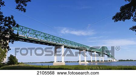 Stock Photo - Laviolette bridge; trois-rivieres quebec canada. Fotosearch