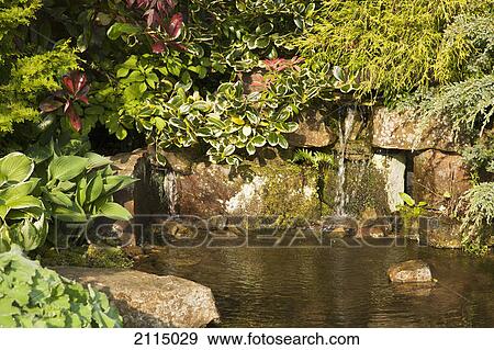 Ornamental rock garden with pond; england View Large Photo Image Stock Photo - Ornamental rock garden with pond; england. Fotosearch