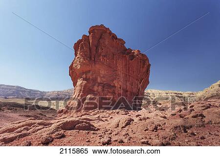 Stock Photography - Rock formation and blue sky; timna park arabah israel. Fotosearch