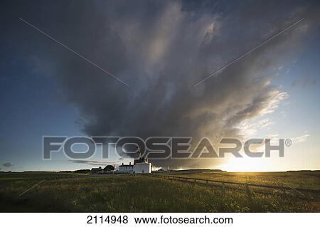 Souter lighthouse with a cloud formation above it at sunrise; south shields tyne and wear england View Large Photo Image Stock Photo - Souter lighthouse with a cloud formation above it at sunrise; south shields tyne and wear england. Fotosearch