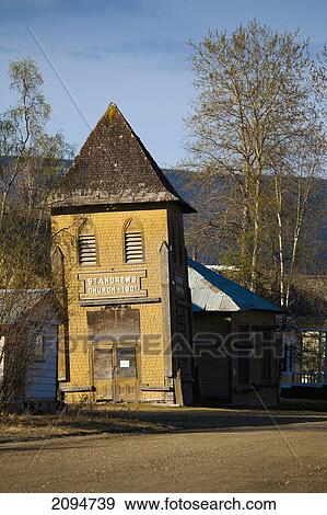 Stock Photo - St. andrew's church, a klondike gold rush era building; dawson city, yukon. Fotosearch