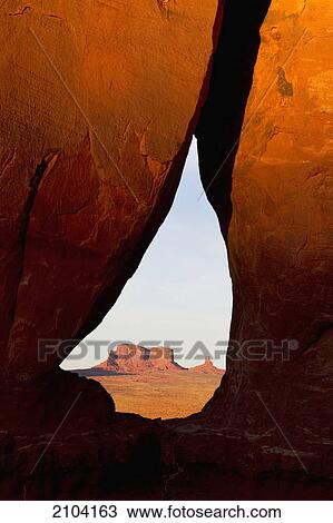 Stock Image - Sunset at teardrop; monument valley arizona united states of america. Fotosearch