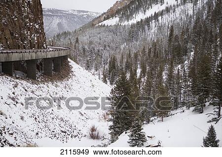 The golden gate passage in yellowstone national park; wyoming united states of america View Large Photo Image Stock Photo - The golden gate passage in yellowstone national park; wyoming united states of america. Fotosearch