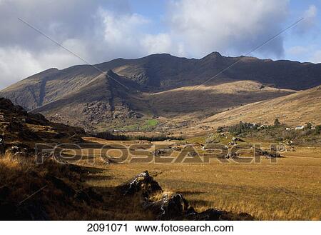 Stock Image - The kerry mountains in the black valley, near killarney; county kerry, ireland. Fotosearch