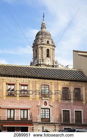 Stock Image - Tower of malaga cathedral; malaga, andalusia, spain. Fotosearch