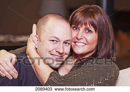Stock Image - Young married couple in love spending quality time together; edmonton, alberta, canada. Fotosearch