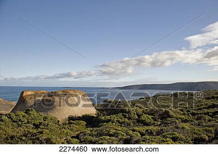 A large rock formation on the shore along the coast; australia View Large Photo Image Stock Image - A large rock formation on the shore along the coast; australia. Fotosearch