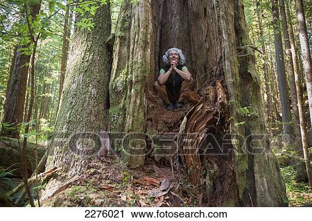 A senior woman in avatar forest on vancouver island near port renfrew; british columbia canada View Large Photo Image Stock Image - A senior woman in avatar forest on vancouver island near port renfrew; british columbia canada. Fotosearch