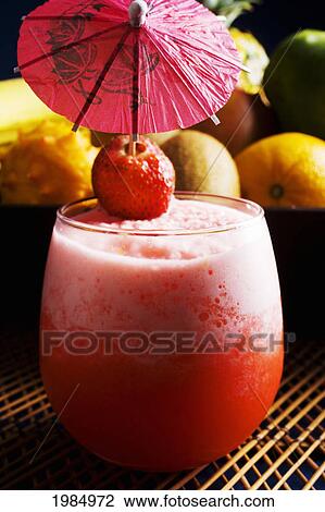 Stock Image - Close-Up Of An Exotic Tropical Drink.. Fotosearch