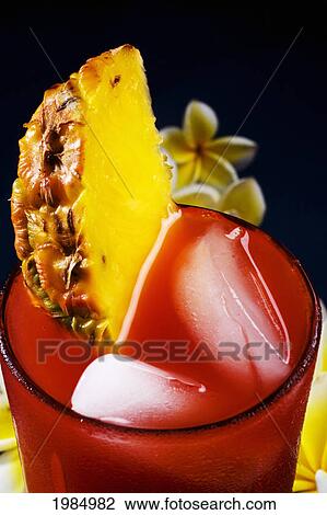 Stock Image - Close-Up Of An Exotic Tropical Drink.. Fotosearch