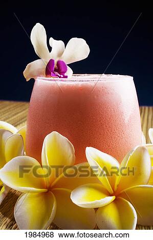 Stock Photo - Close-Up Of An Exotic Tropical Drink.. Fotosearch