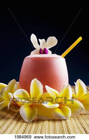 Stock Photo - Close-Up Of An Exotic Tropical Drink.. Fotosearch