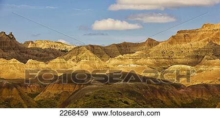 Dramatic light on the eroded formations of badlands national park; south dakota united states of america View Large Photo Image Stock Photo - Dramatic light on the eroded formations of badlands national park; south dakota united states of america. Fotosearch