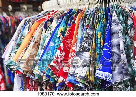 Rack Of Many Different Hawaiian Aloha Shirts Hanging From It In A Store View Large Photo Image Stock Image - Rack Of Many Different Hawaiian Aloha Shirts Hanging From It In A Store. Fotosearch