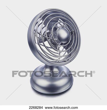Silver fan on a white background View Large Photo Image Picture - Silver fan on a white background. Fotosearch