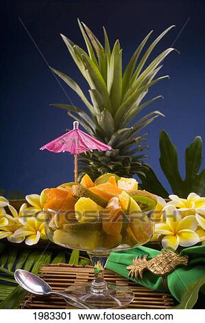 Studio Shot Of A Tropical Fruit Salad. View Large Photo Image Stock Image - Studio Shot Of A Tropical Fruit Salad.. Fotosearch