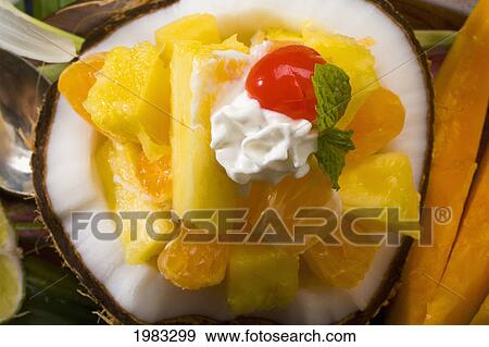 Stock Photo - Studio Shot Of A Tropical Fruit Salad.. Fotosearch