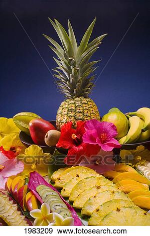 Studio Shot Of A Variety Of Tropical Fruit, Whole And Cut Into Slices. View Large Photo Image Stock Photo - Studio Shot Of A Variety Of Tropical Fruit, Whole And Cut Into Slices.. Fotosearch