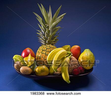 Studio Shot Of A Variety Of Tropical Fruit In A Bowl. View Large Photo Image Stock Photo - Studio Shot Of A Variety Of Tropical Fruit In A Bowl.. Fotosearch