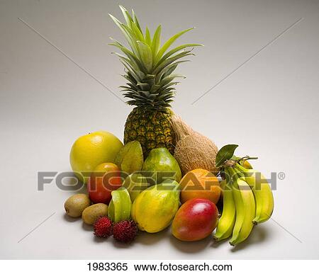 Studio Shot Of A Variety Of Tropical Fruit. View Large Photo Image Stock Photography - Studio Shot Of A Variety Of Tropical Fruit.. Fotosearch