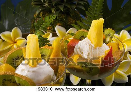 Studio Shot Of Tropical Fruit Salads. View Large Photo Image Stock Image - Studio Shot Of Tropical Fruit Salads.. Fotosearch
