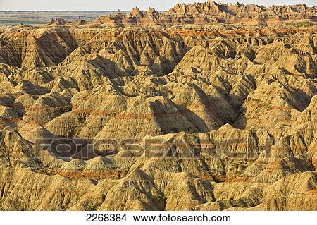 Picture - The formations of badlands national park; south dakota united states of america. Fotosearch