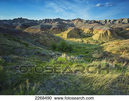 The yellow mountain region in badlands national park; south dakota united states of america View Large Photo Image Stock Image - The yellow mountain region in badlands national park; south dakota united states of america. Fotosearch