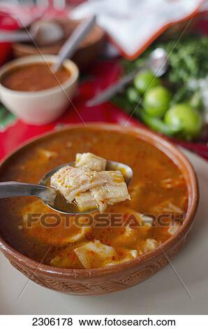 Mexican dish called menudo with cow stomach (tripe); Aguascalientes aguascalientes mexico View Large Photo Image Stock Photo - Mexican dish called menudo with cow stomach (tripe); Aguascalientes aguascalientes mexico. Fotosearch