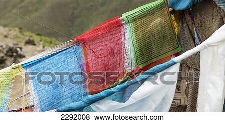 Prayer flags; Shannan xizang china View Large Photo Image Stock Photo - Prayer flags; Shannan xizang china. Fotosearch