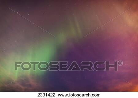 A green northern lights corona in the sky above the tony knowles coastal trail in winter; Anchorage alaska united states of america View Large Photo Image Stock Image - A green northern lights corona in the sky above the tony knowles coastal trail in winter; Anchorage alaska united states of america. Fotosearch