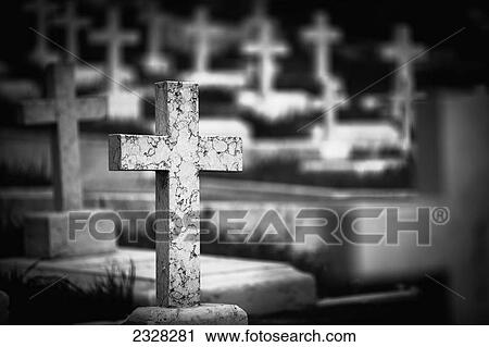 A Kreuz Grabstein In A Cemetery Jerusalem Israel Stock Bild Fotosearch