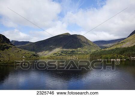 Stock Photograph - A lake at the end of black valley; County kerry ireland. Fotosearch