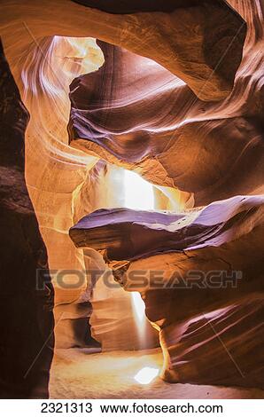 A Scene In Antelope Canyon A Narrow Canyon Carved Out Of The Sandstone Found On The Navajo Nation Reservation; Page Arizona United States Of America View Large Photo Image Stock Image - A Scene In Antelope Canyon A Narrow Canyon Carved Out Of The Sandstone Found On The Navajo Nation Reservation; Page Arizona United States Of America. Fotosearch