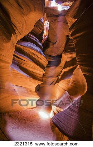 A Scene In Antelope Canyon A Narrow Canyon Carved Out Of The Sandstone Found On The Navajo Nation Reservation; Page Arizona United States Of America View Large Photo Image Stock Photography - A Scene In Antelope Canyon A Narrow Canyon Carved Out Of The Sandstone Found On The Navajo Nation Reservation; Page Arizona United States Of America. Fotosearch